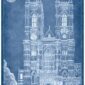 London Architectural Blueprint Art of Westminster Abbey by Mark Tisdale