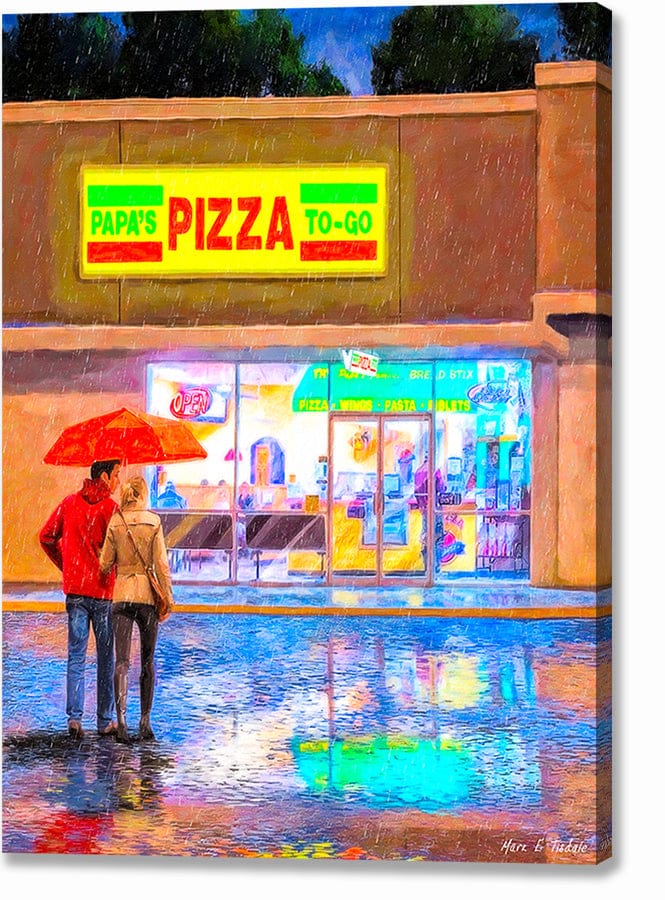 Papa S Pizza To Go Montezuma Georgia Canvas Print By Mark Tisdale