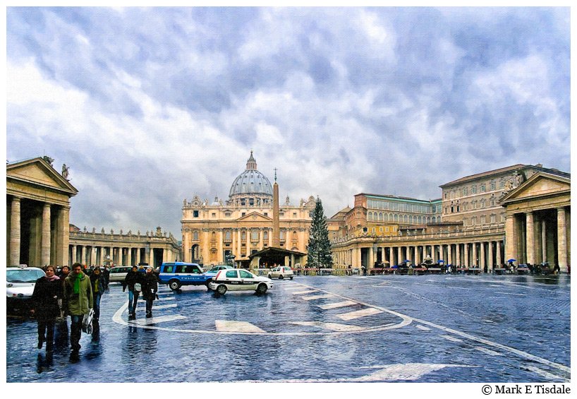 Storms Over St Peter's Basilica In Rome artwork