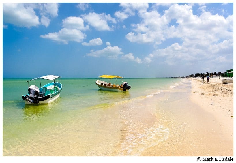 Beautiful Gulf Beach - Celestún Mexico in the Yucatan