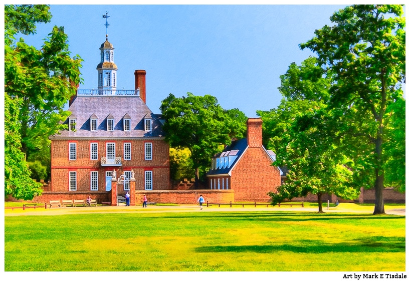 Colonial Palace Art Print - Williamsburg VA