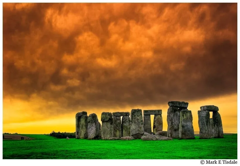 Dramatic Picture of Stonehenge in Southern England Photo of Stonehenge with dramatic skies - Taken in early Autumn