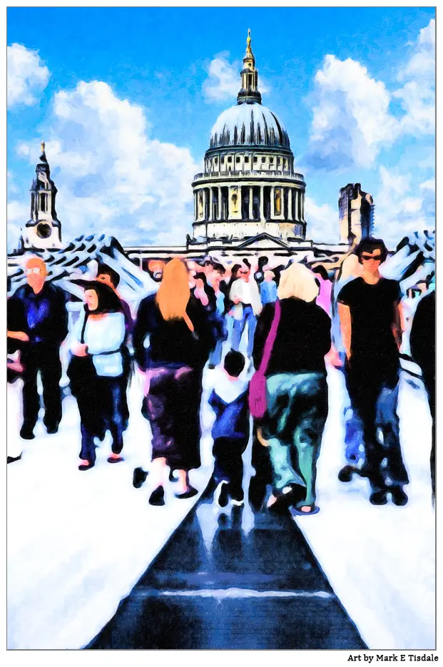 Artwork depicting London's St Paul's Cathedral
