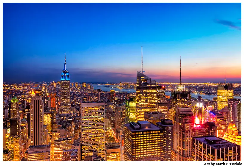 Dusk Picture of the fabulous New York City Skyline