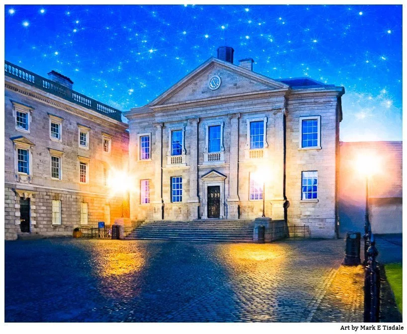 Painterly Photo of the Dining Hall at Trinity College in Dublin