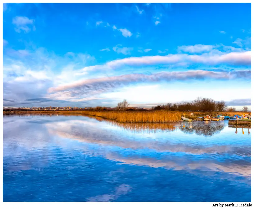 Picture of the River Corrib in Galway at Dusk - Great reflections in the water