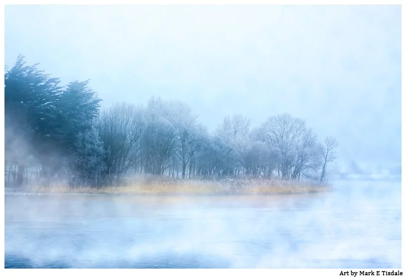 Landscape Photo of a foggy day on the River Corrib in Galway Ireland