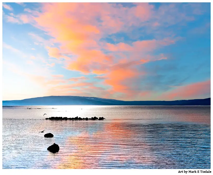 Photo of Galway Bay - reflecting a golden light in winter