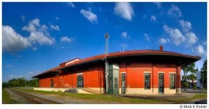 Panorama Photo of the old Train Station in Montezuma Georgia
