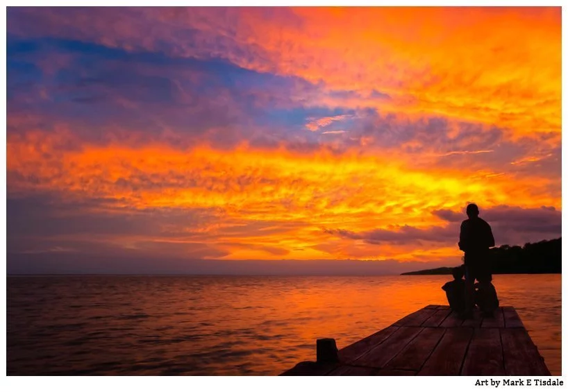 A Fiery Sunset on Lake Nicaragua - Dazzling Photo from Solentiname
