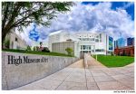 Wide angle picture of Atlanta's High Museum on Peachtree Street