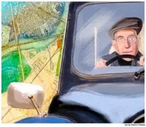 London Cabbie Details From my London themed artwork