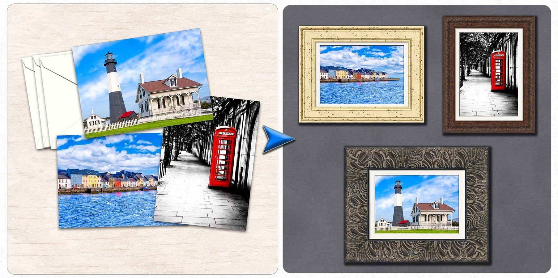 Affordable Art Secret - 5x7 Greeting Cards As Framed Art