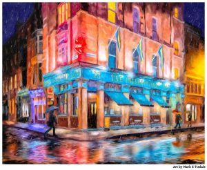 Cool Irish Art Print - Colorful Night In Dublin Ireland