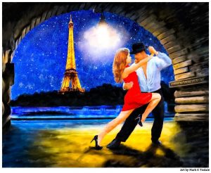 Eiffel Tower Romance Painting
