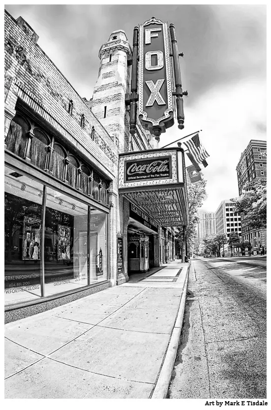 Atlanta Black And White Photos - The Fox Theatre On Peachtree