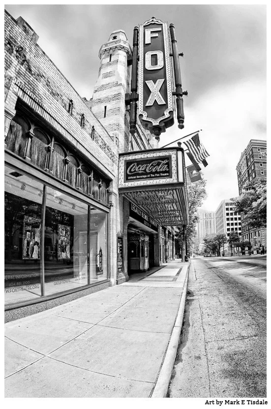 Atlanta Black And White Photos - The Fox Theatre On Peachtree