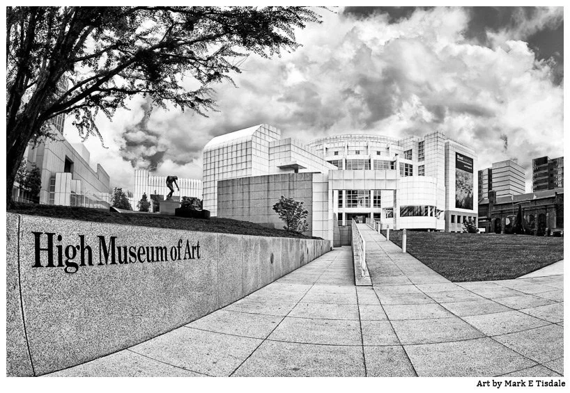 Black and white photos of Atlanta - The High Museum architecture
