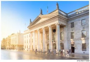 Sunny day in Dublin Ireland - O'Connell Street - Print by Mark Tisdale