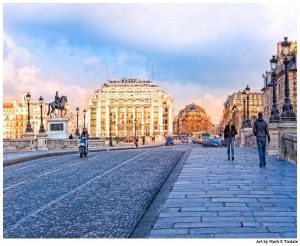 La Samaritaine and the Pont Neuf - Paris France Print by Mark Tisdale