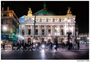 Paris Opera - Palais Garnier at night - Print by Mark Tisdale