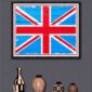 Rustic British Union Jack - Framed Wall Art