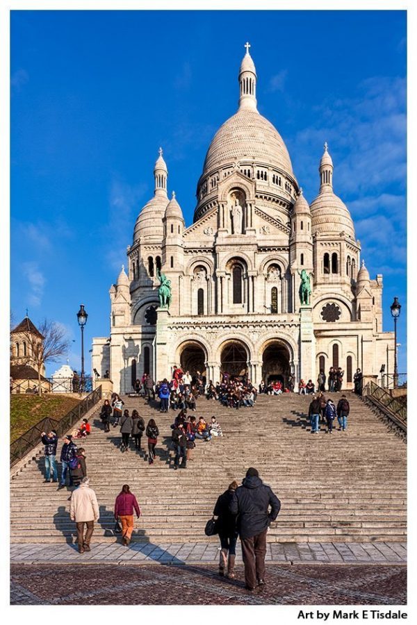 Sacré Coeur - Paris Montmartre Landmark Print by Mark Tisdale