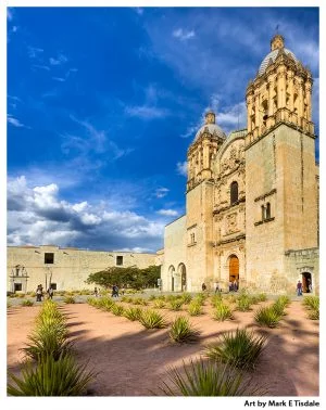 Spanish Baroque architecture in Mexico - Oaxaca Church Print by Mark Tisdale