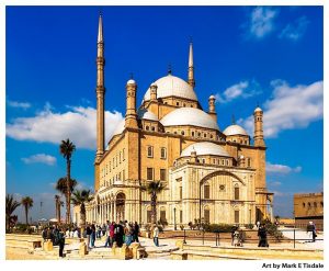 Art print of the Alabaster Mosque - the Mosque of Muhammad Ali Pasha in Cairo Egypt