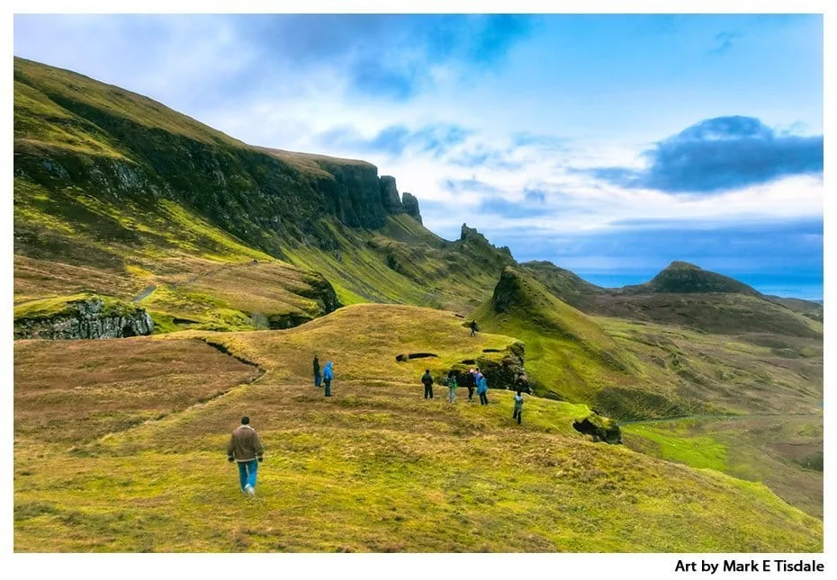 Art print of an amazing Scottish highland landscape on the Isle of Skye