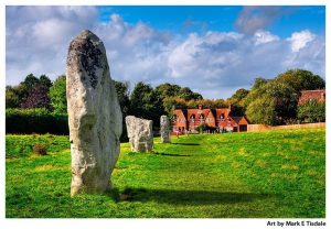 Stone Circle Within Avebury Village - Neolithic England Print by Mark Tisdale