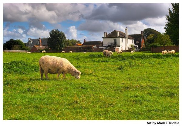 English Countryside at Avebury in Wiltshire - Print by Mark Tisdale