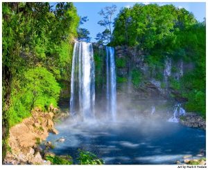 Beautiful Waterfalls in A Mexican Landscape - Chiapas Print by Mark Tisdale