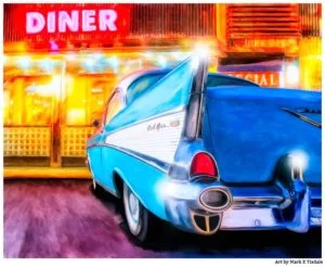 Classic 1957 Chevy Tail Fin Art Print by Mark Tisdale
