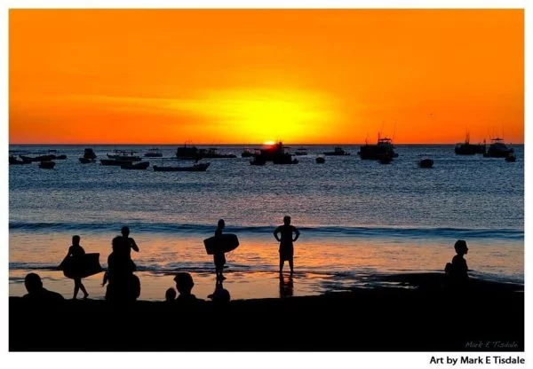 San Juan del Sur Nicaragua - Classic Beach Sunset Print by Mark Tisdale