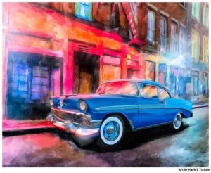 1956 Classic Chevy Bel Air Artwork - Print by Mark Tisdale
