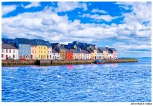 Galway Waterfront Artwork - Classic Ireland Print by Mark Tisdale