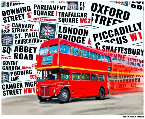 Red Double Decker Routemaster - Classic London Bus Print by Mark Tisdale