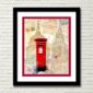 Classic Red British Post-Box - London Framed Wall art by Mark Tisdale