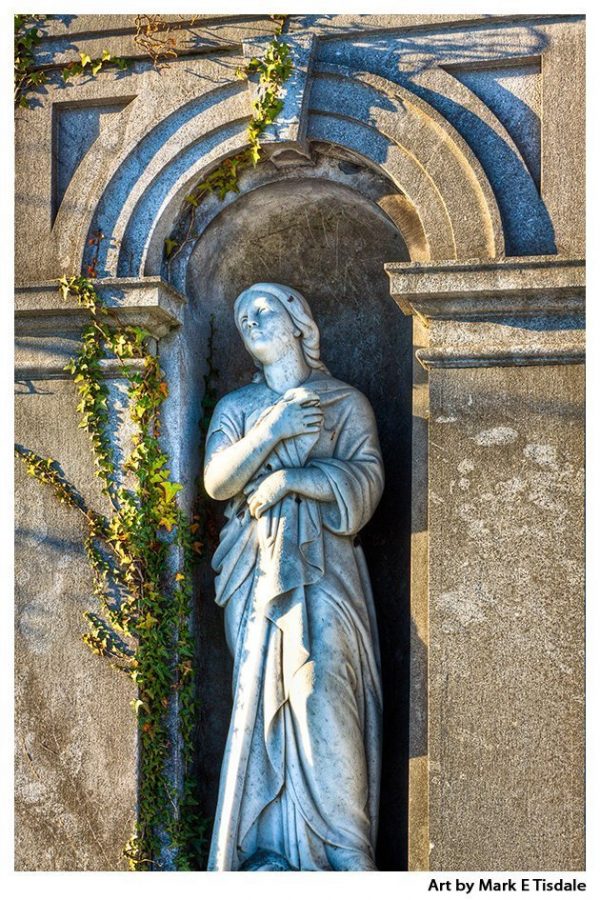 Lady of Glasnevin - classical Statuary - Dublin Ireland Classical Statue Print by Mark Tisdale