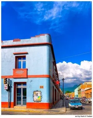 Art Deco Style Meets Colorful Mexico - Oaxaca Print by Mark Tisdale