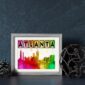 Colorful Atlanta Skyline Framed Print by Mark Tisdale
