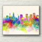 Colorful Birmingham Skyline Canvas Print - Alabama Cities