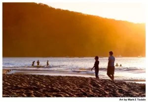 Costa Rica Beach Sunset Print by Mark Tisdale
