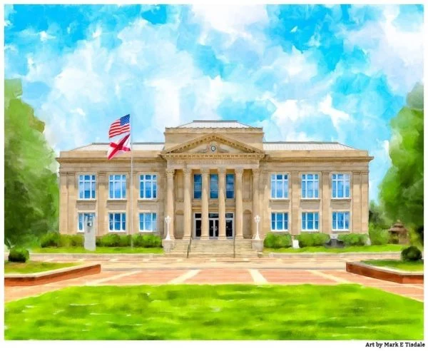 Historic Covington County Courthouse in Andalusia Alabama - Print by Mark Tisdale