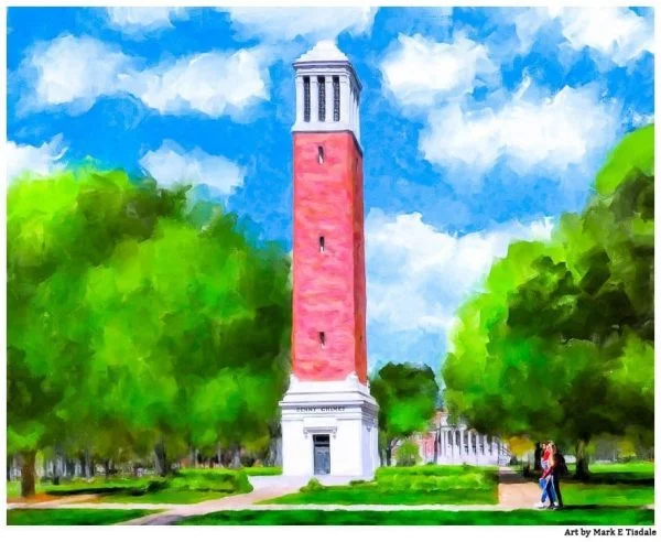 Denny Chimes Painting - University of Alabama Print by Mark Tisdale