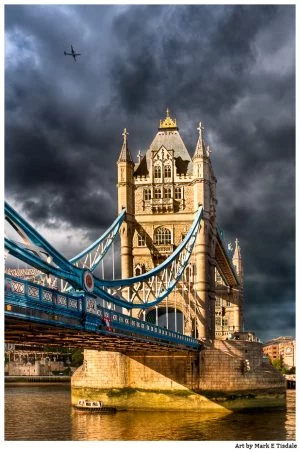 London's Tower Bridge With Dramatic Light And Skies - Print By Mark Tisdale