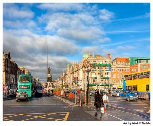 O'Connell Street in Dublin Ireland - Print by Mark Tisdale