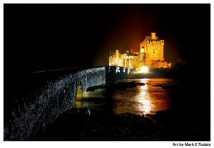 Eilean Donan Castle at Night - Scottish Castle Print by Mark Tisdale