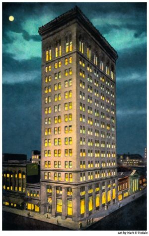 Vintage Empire Building Postcard Print